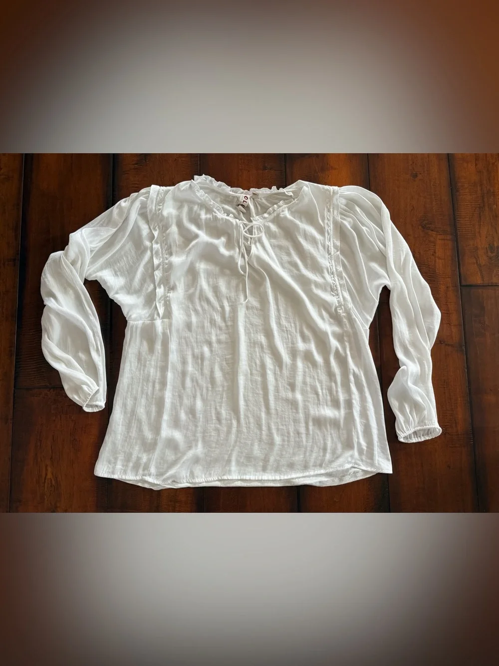 DOLAN Anthropology Breezy White Tie-Front Peasant Top